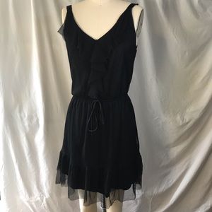 🍁🍁Black mesh ruffle dress🕸🕸